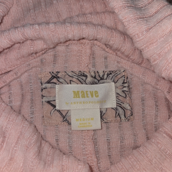 Maeve By Anthropologie Cowl Neck Baby Pink Soft Cozy Sweater - Picture 5 of 11